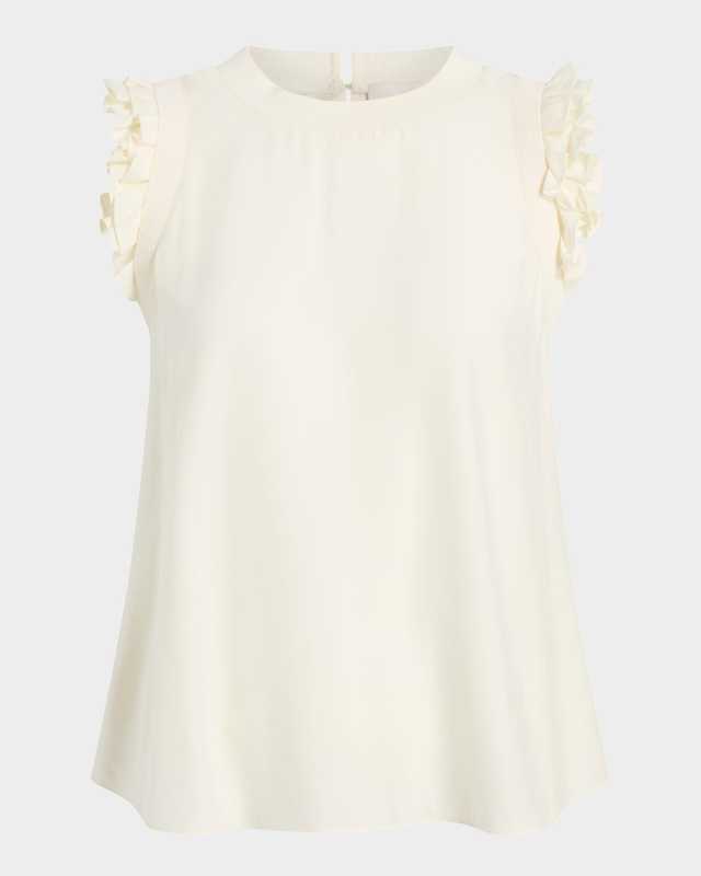 Lenore Woven Ruffle Top